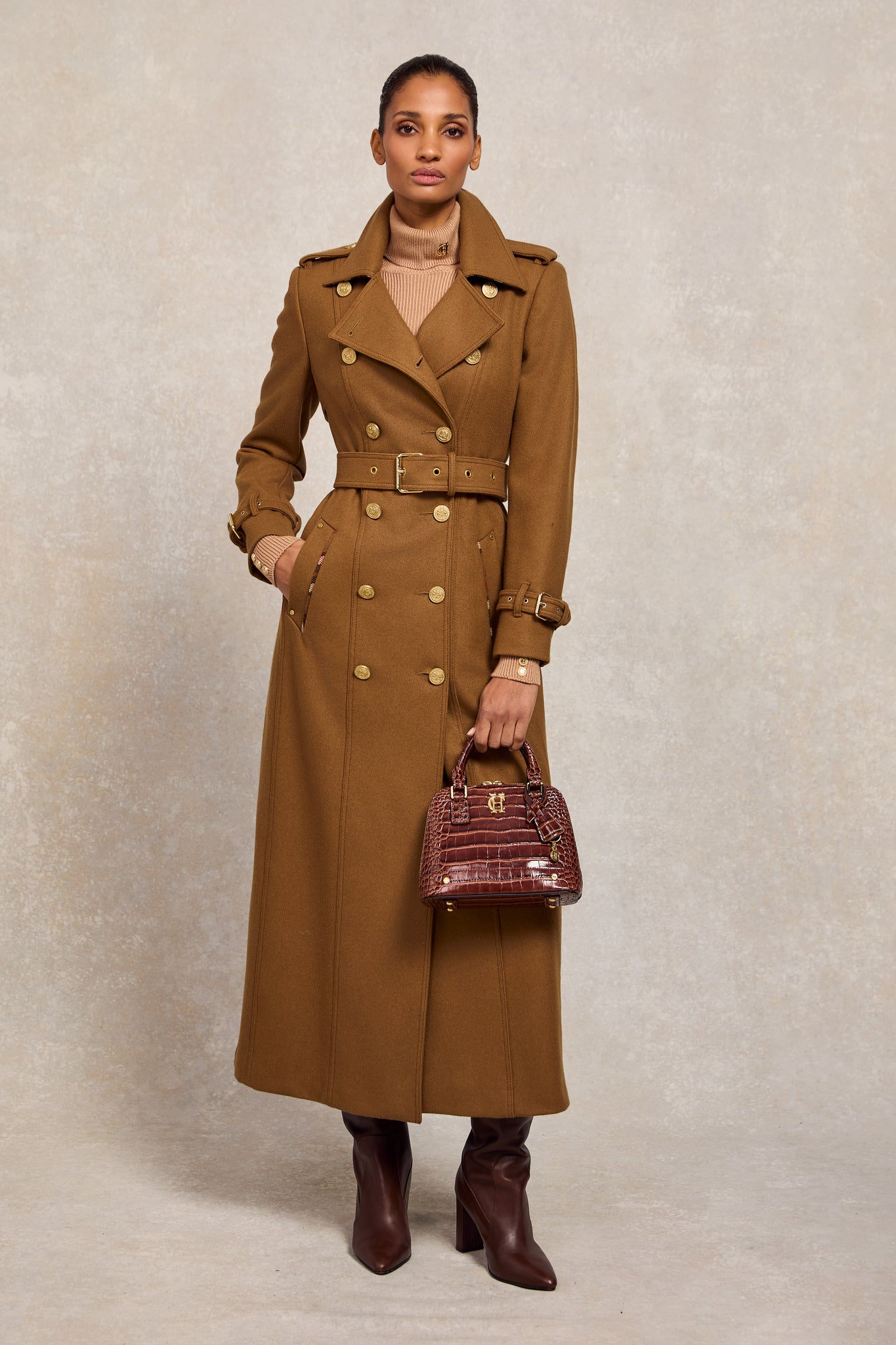 Full Length Chelsea Trench Coat (Dark Camel) – Holland Cooper US