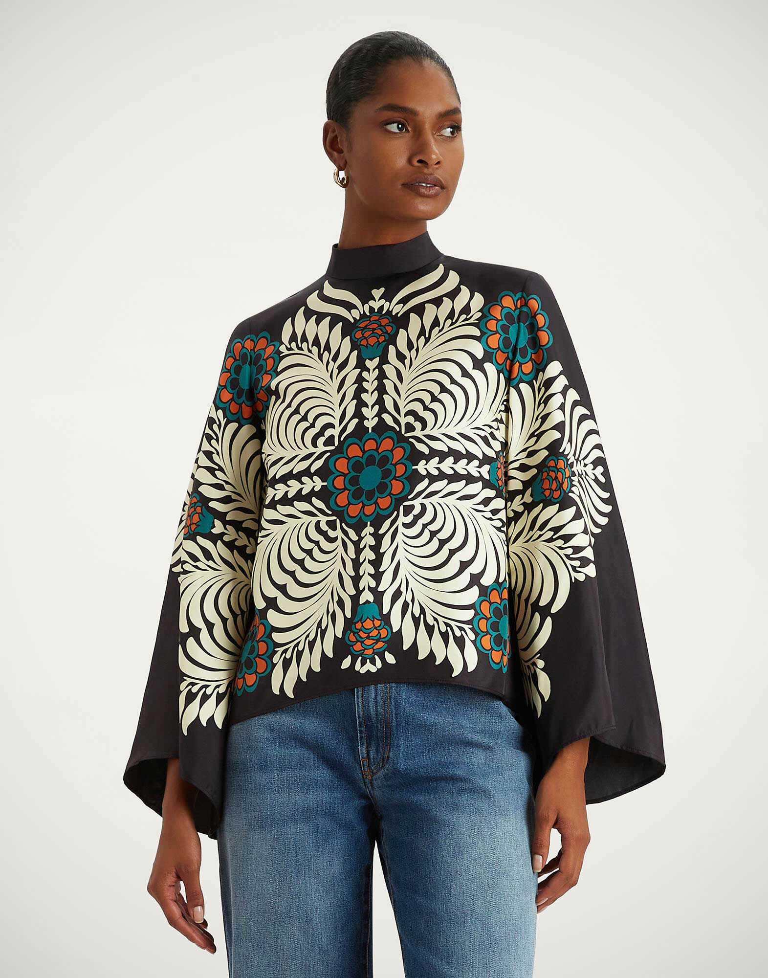 Make An Exit Top in Mix Tiles Placée Black for Women | La DoubleJ US