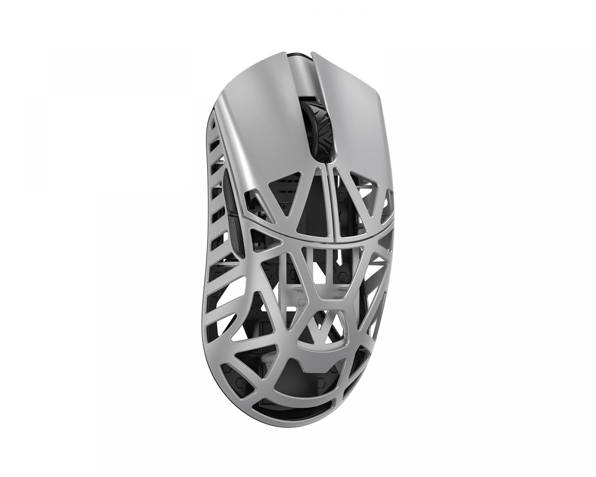 WLMouse Beast X Pro - Silver [Omron Opticals] - Side Slits - us