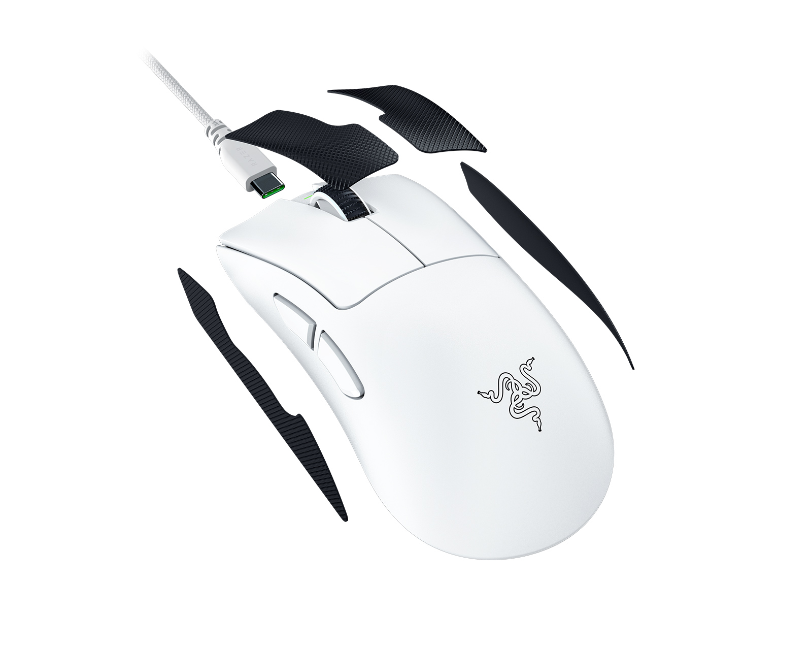 Razer DeathAdder V4 Pro Wireless Gaming Mouse - White - us