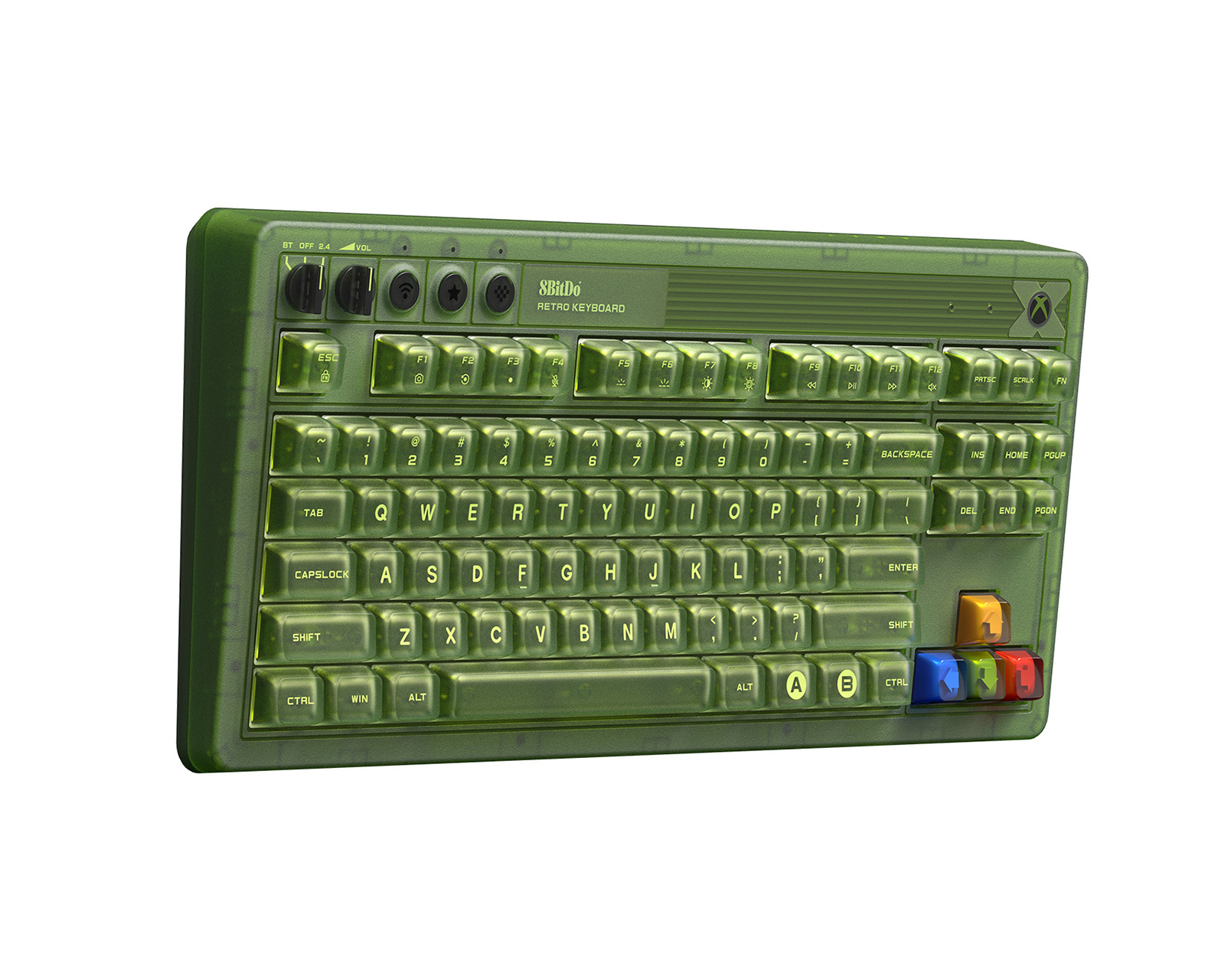 8Bitdo Retro 87 Mechanical Keyboard - ANSI - Xbox Edition - us