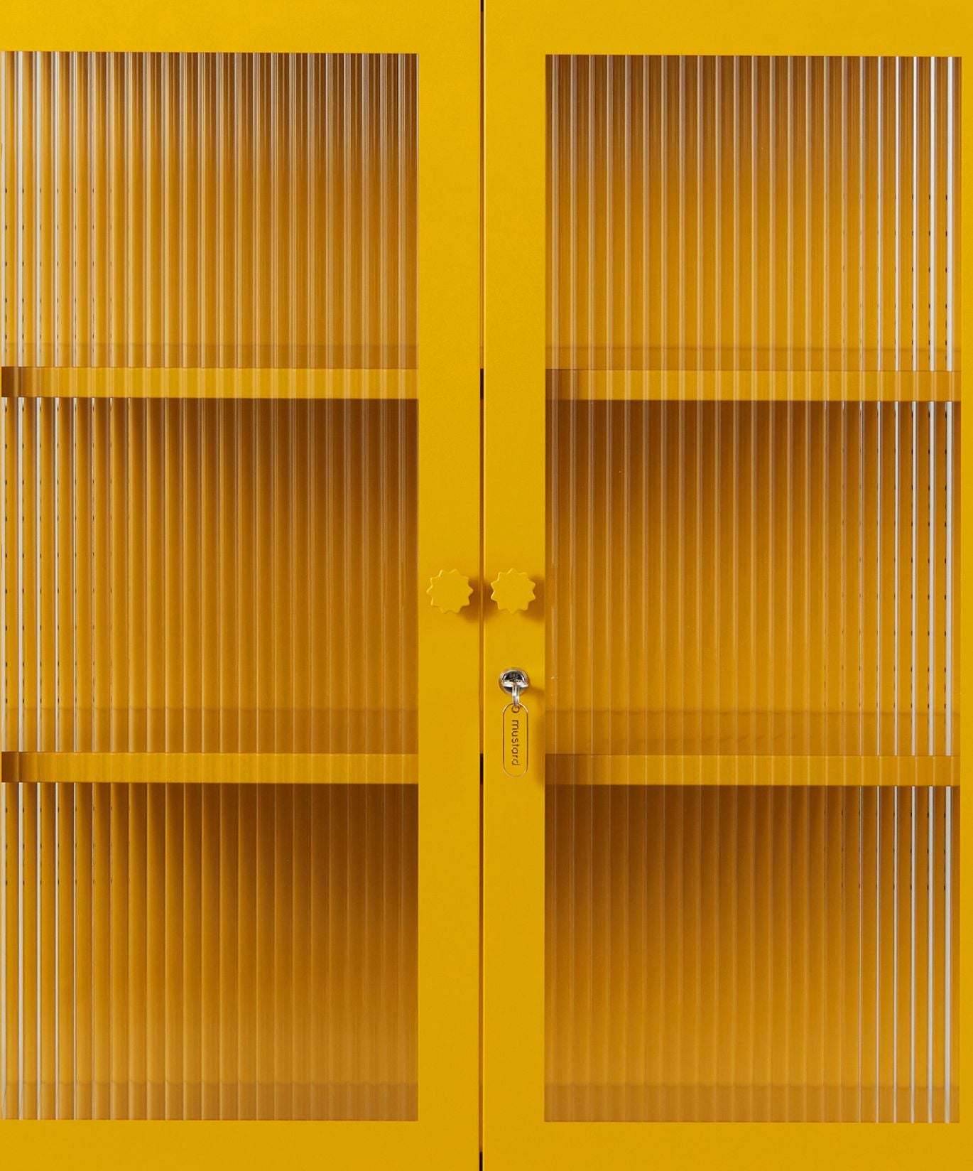 The Mixer in Mustard • Yellow Display Cabinet Locker with Fluted