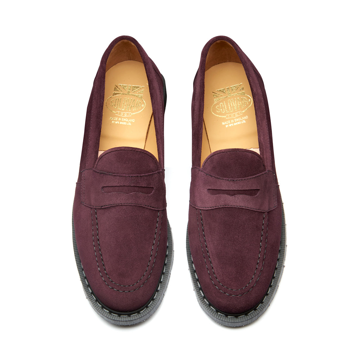 Amarone Suede Penny Loafer | Solovair | Handmade in England – NPS