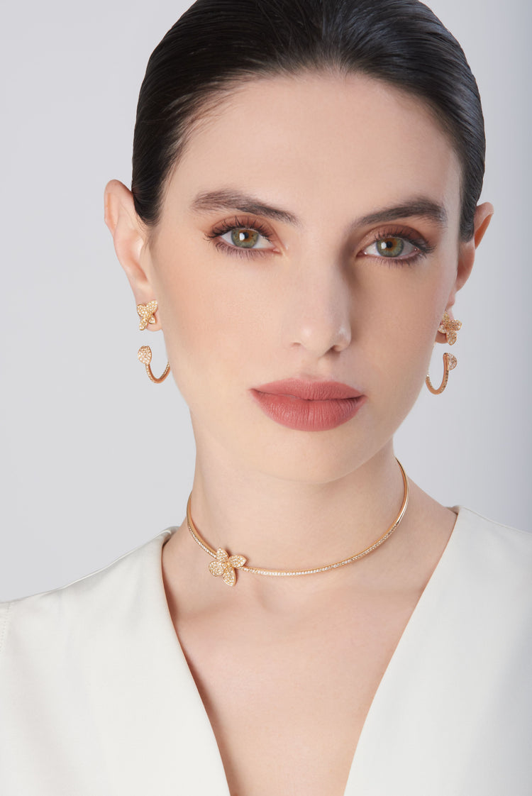 Petit Garden Choker in 18k Rose Gold & Diamonds | Pasquale Bruni