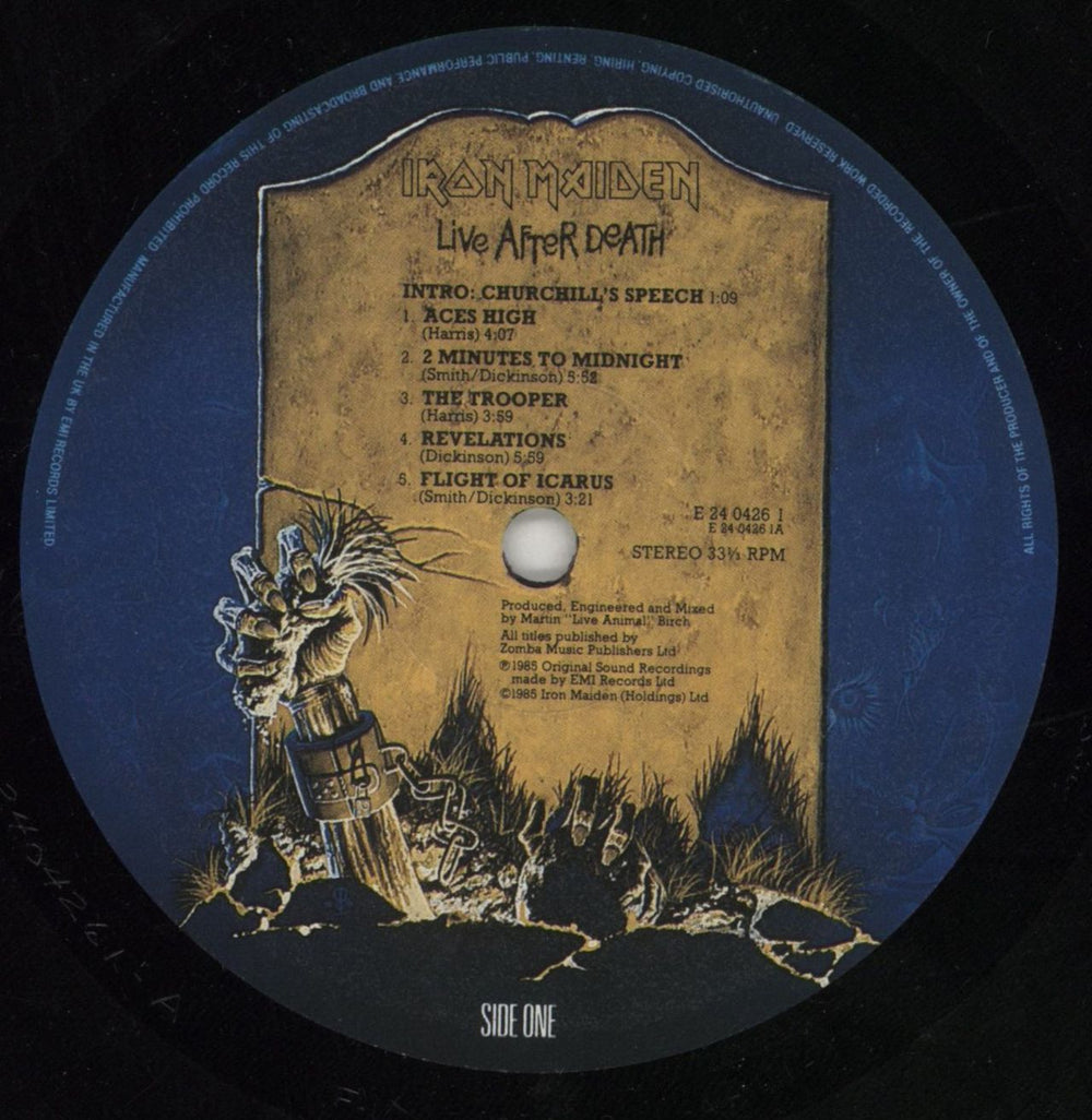 Iron Maiden Live After Death + Booklet & Merch Insert - EX UK 2-LP