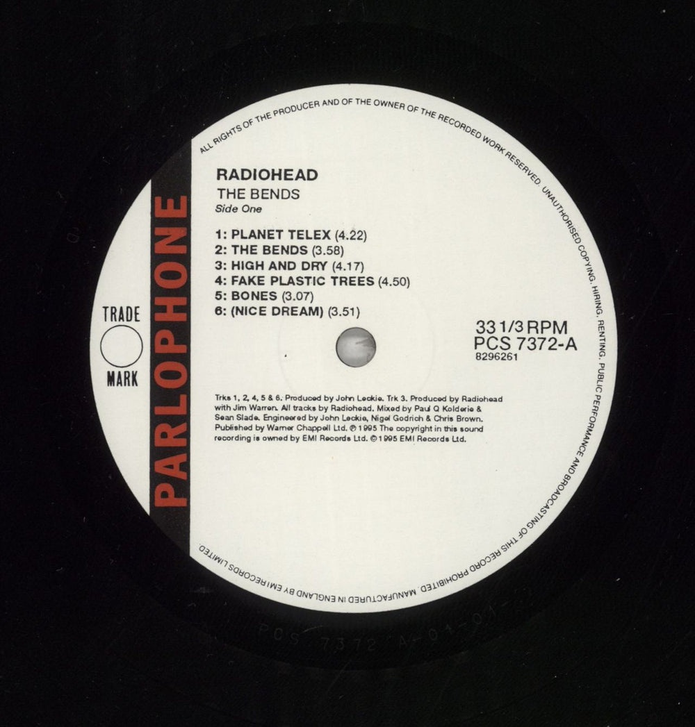 Radiohead The Bends - 2nd - EX UK Vinyl LP — RareVinyl.com