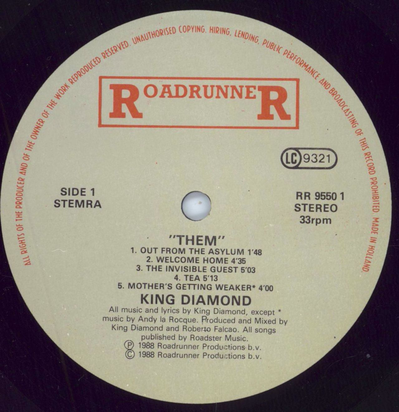 King Diamond Them Dutch Vinyl LP — RareVinyl.com
