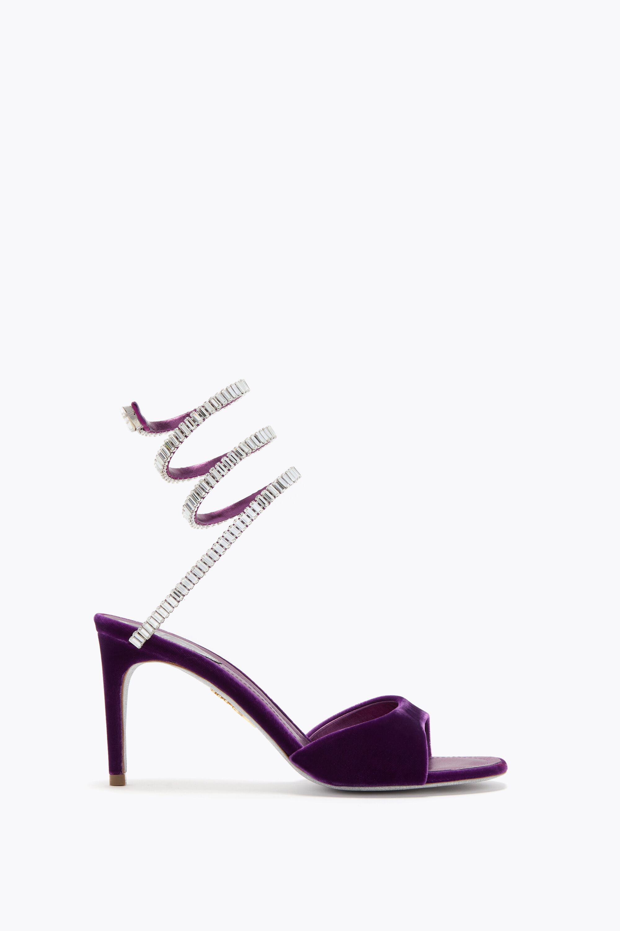 RENE CAOVILLA SPARK SANDAL IN PORPORA VELVET – Shoes Post