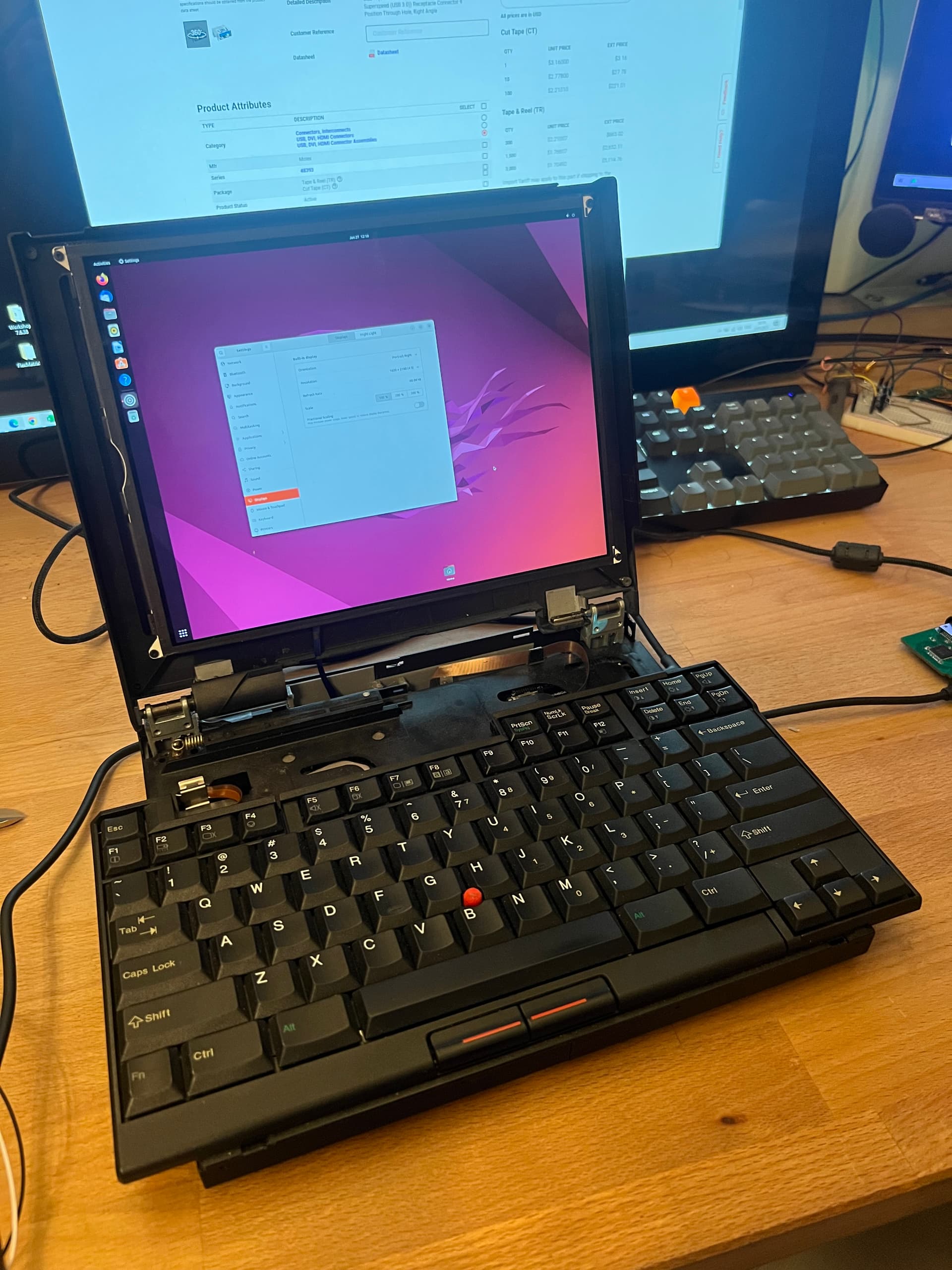 Thinkpad 701C with a Framework brain transplant (work in progress