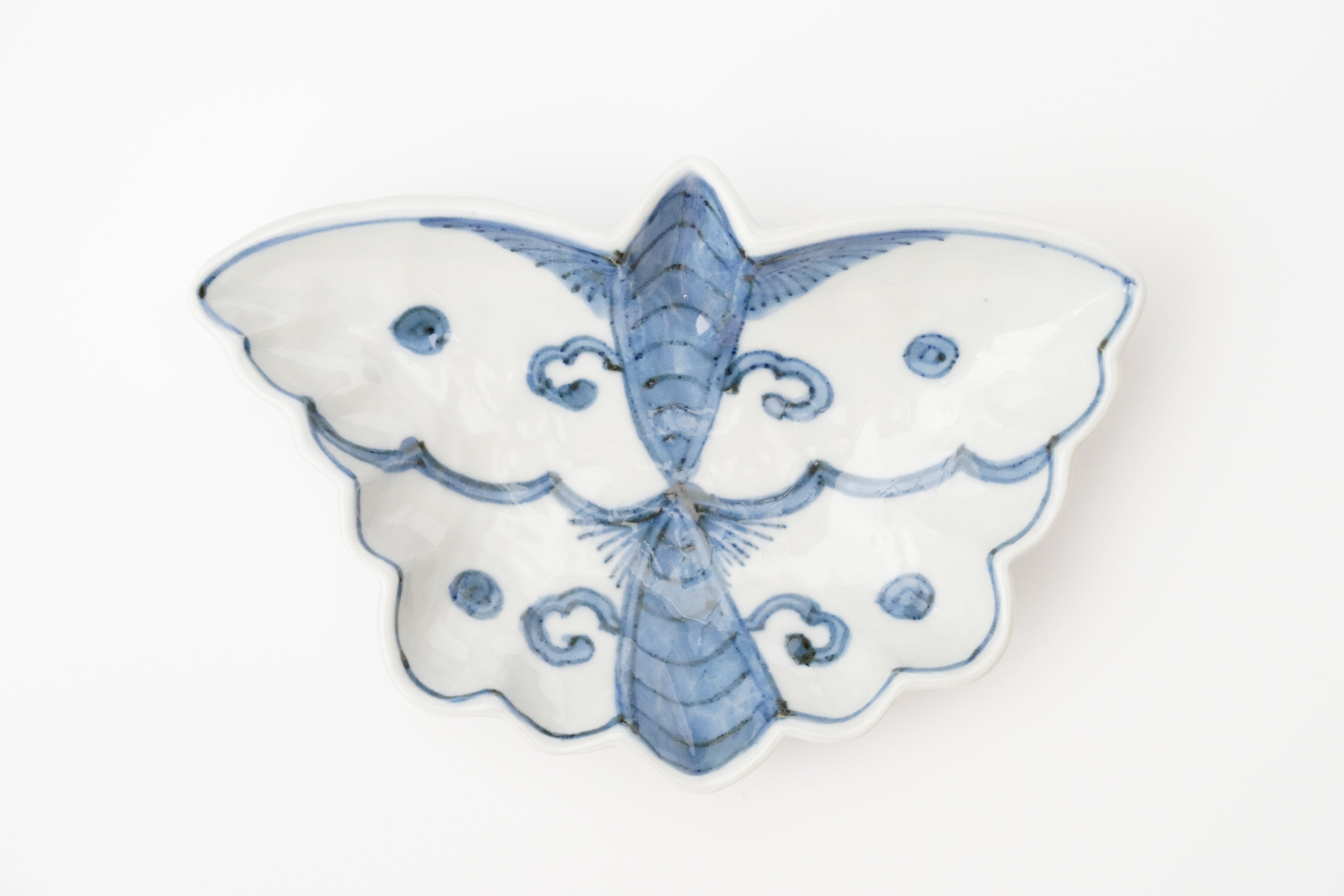 新道工房】染付蝶形向付 – うつわ御結