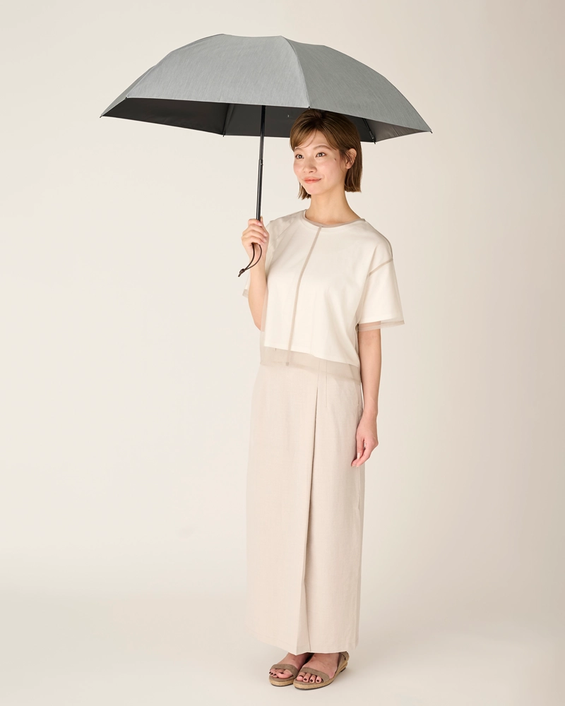 3段折 / フロスト | 完全遮光日傘｜サンバリア100