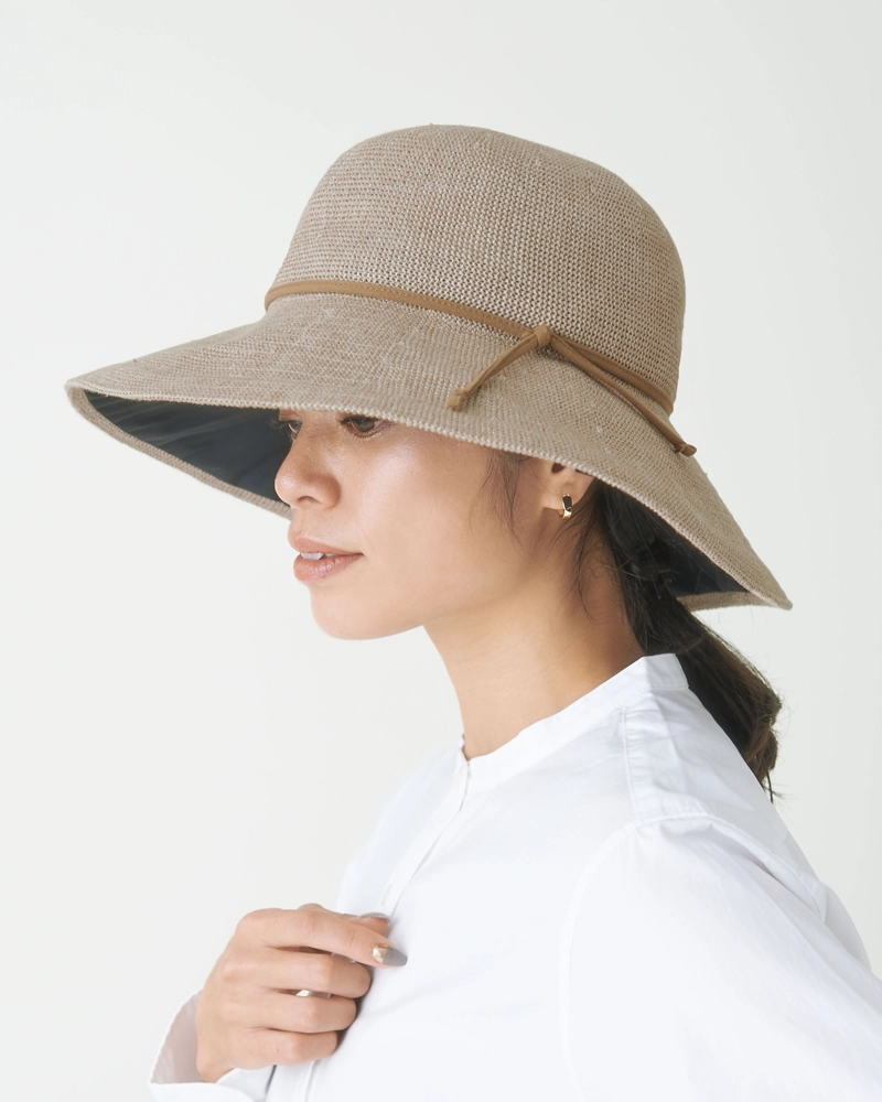 リネン・サーモハット｜完全遮光帽子｜サンバリア100 | 完全遮光日傘