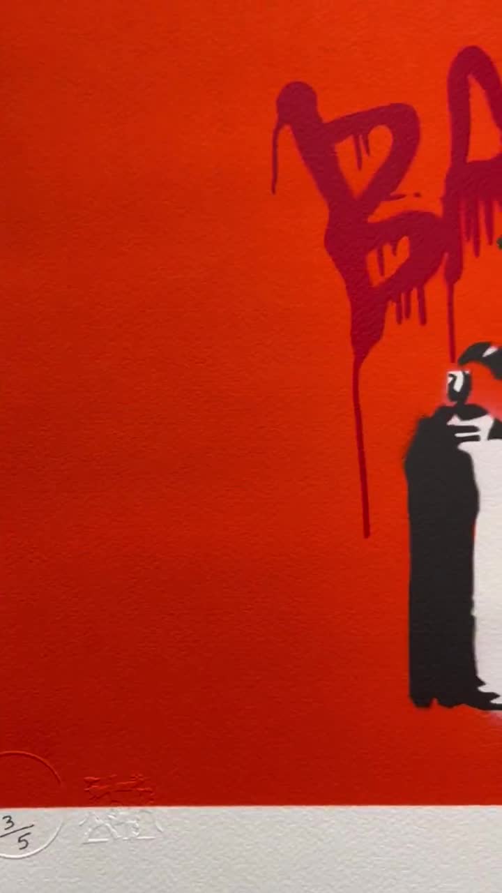 BANKSY/NOT BANKSY - Rat With Spray Cans - Original Spray Paint