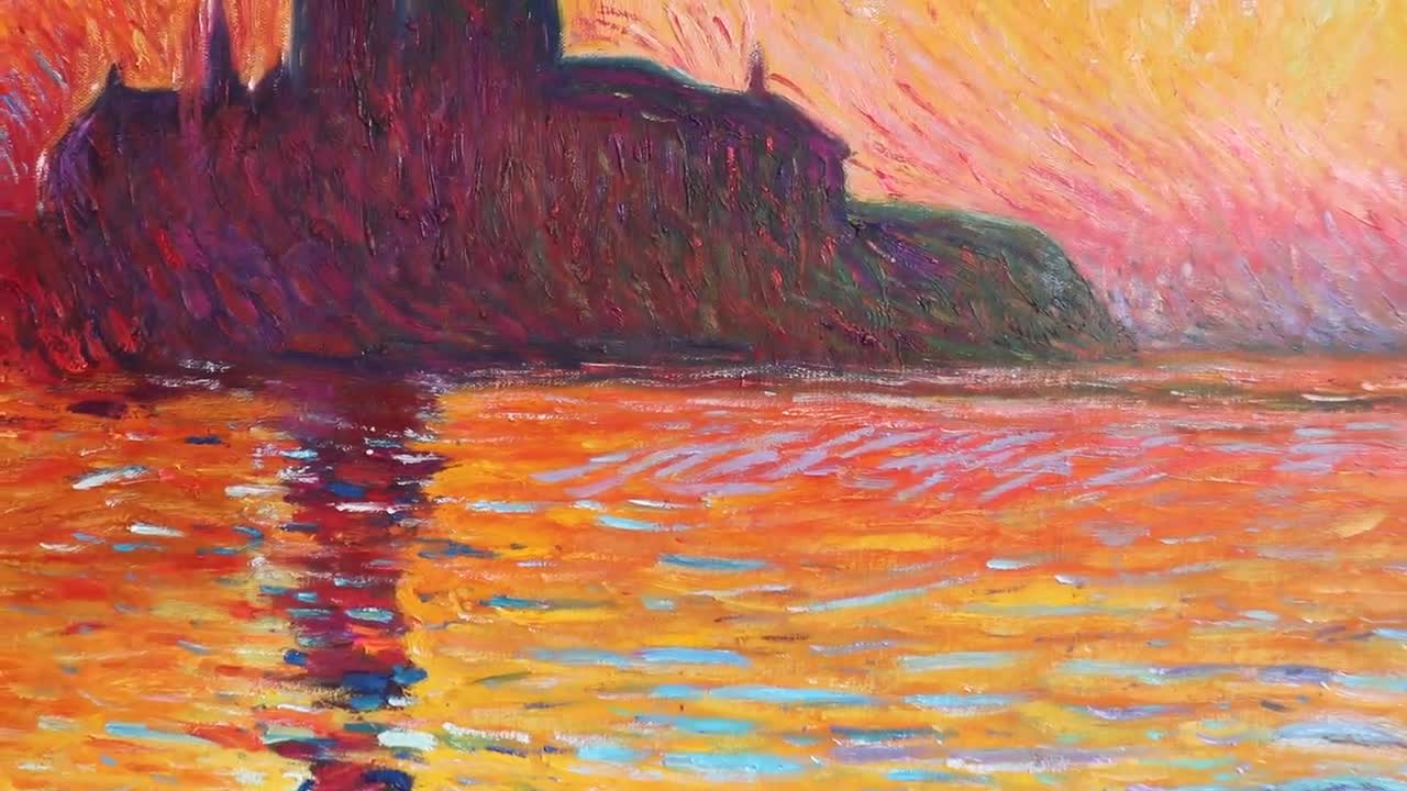San Giorgio Maggiore by Twilight - Claude Monet Hand-painted Oil