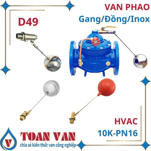 van phao dn49, d49 phi 49, đồng, inox, gang - Bảng báo giá 2024