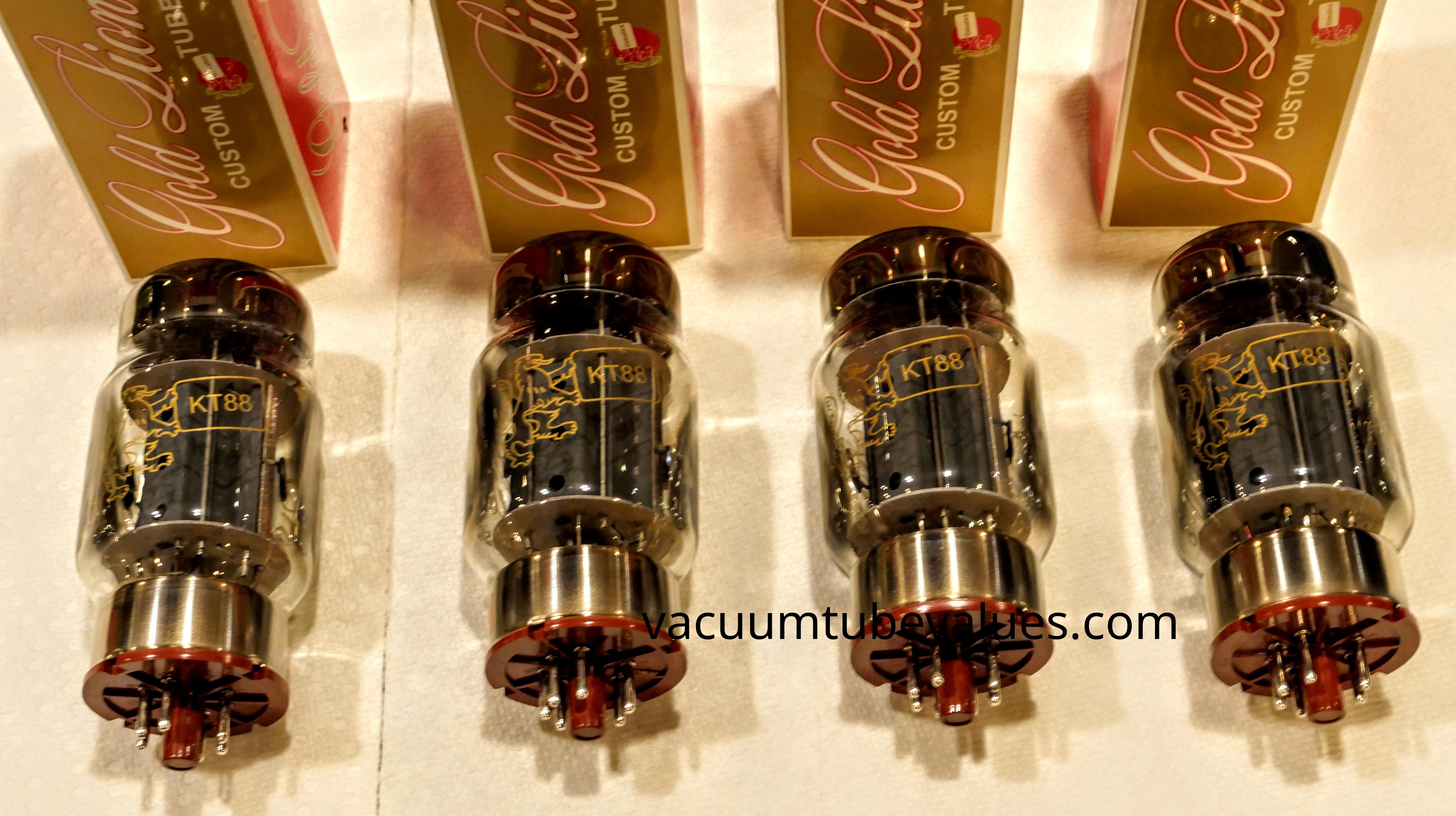 QUAD Factory Platinum Matched Genalex Gold Lion KT88 Tube - Vacuum