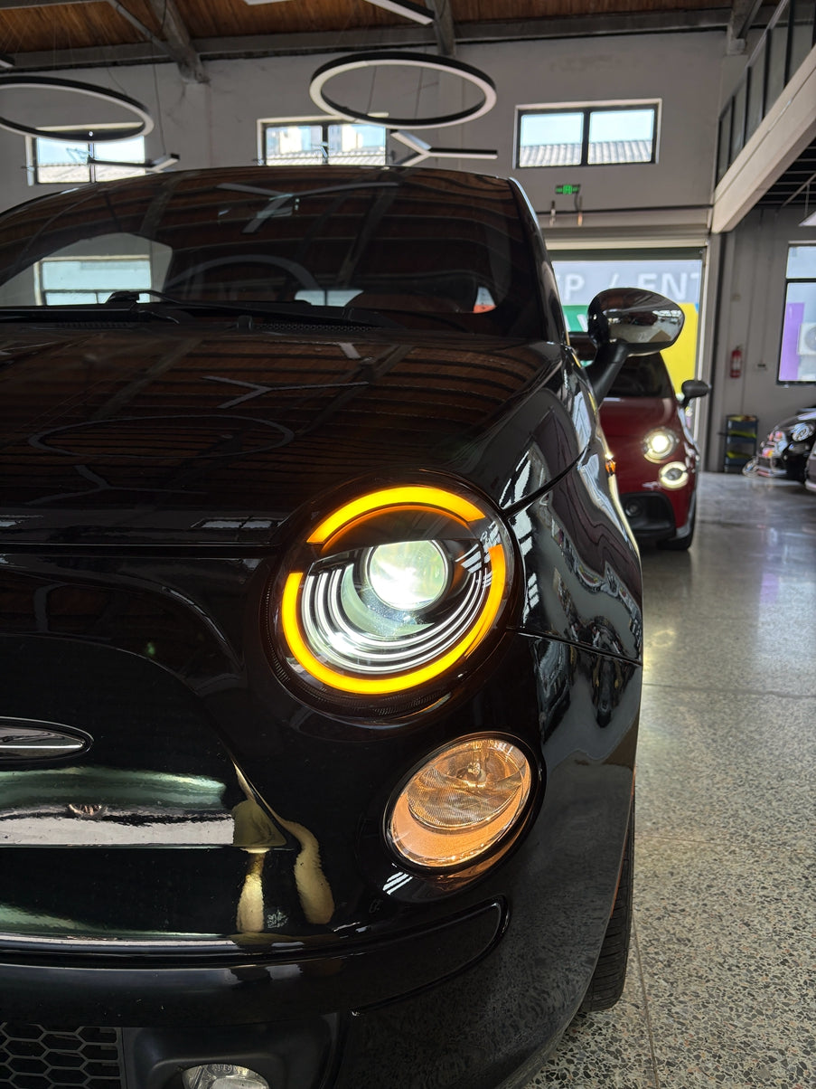 One set of LED headlights for 2012-2019 Fiat 500 500e Abarth North
