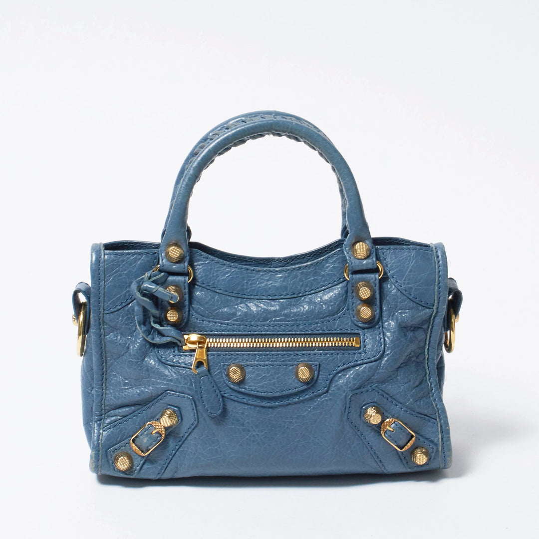 BALENCIAGA/バレンシアガ】ザ・シティミニ 2wayハンドバッグ ブルー