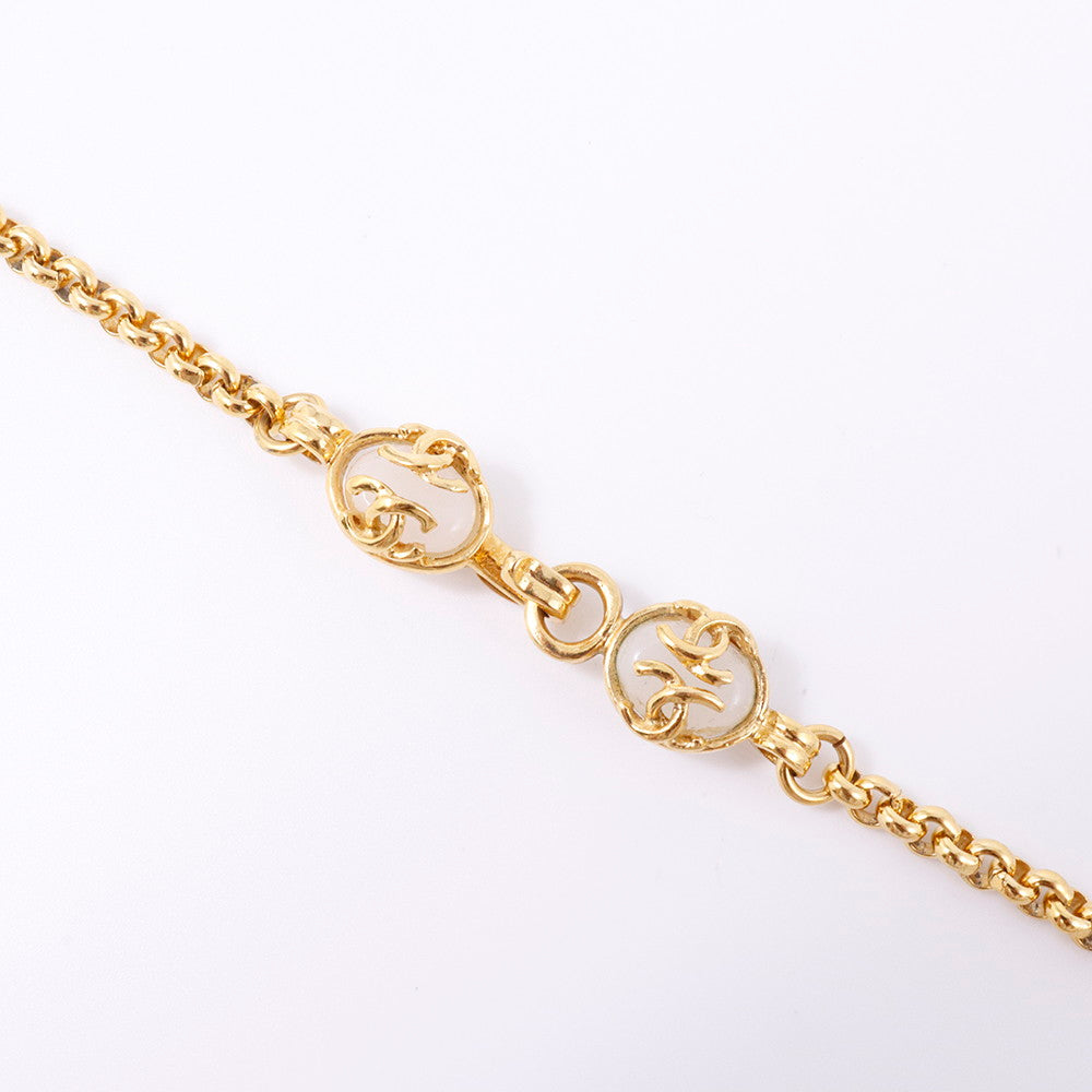 CHANEL ココマーク チェーンベルト メタル フェイクパール ゴールド