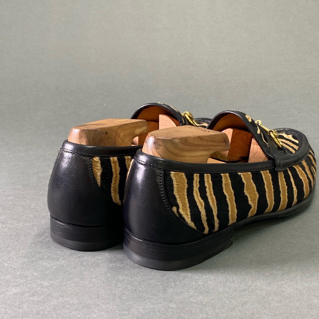 1e2 【イタリア製】GUCCI グッチ ハラコ ゼブラ柄 ホースビット