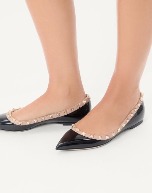 ロックスタッズ エナメル バレリーナ for ウィメンズ インチ ブラック