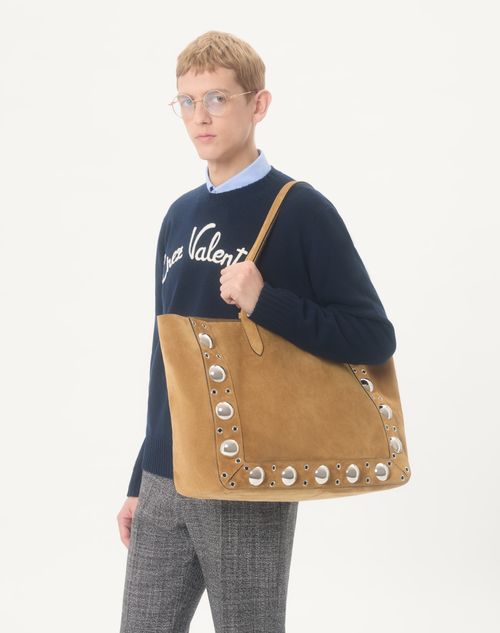 シェ ヴァレンティノ エンブロイダリー ウール クルーネックニットプル