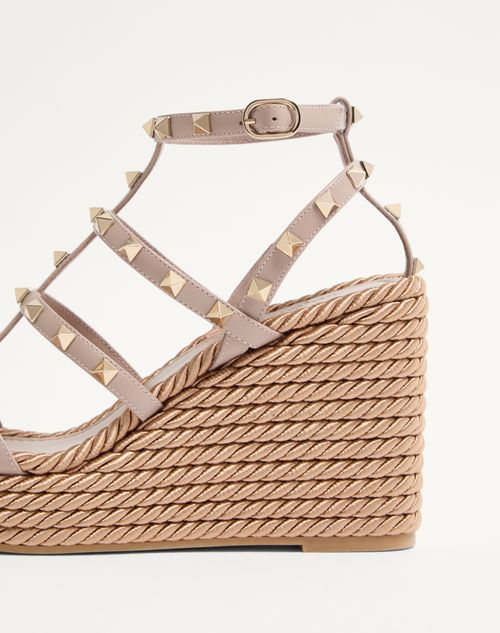 ロックスタッズ カーフスキン ストラップウェッジサンダル 95mm for