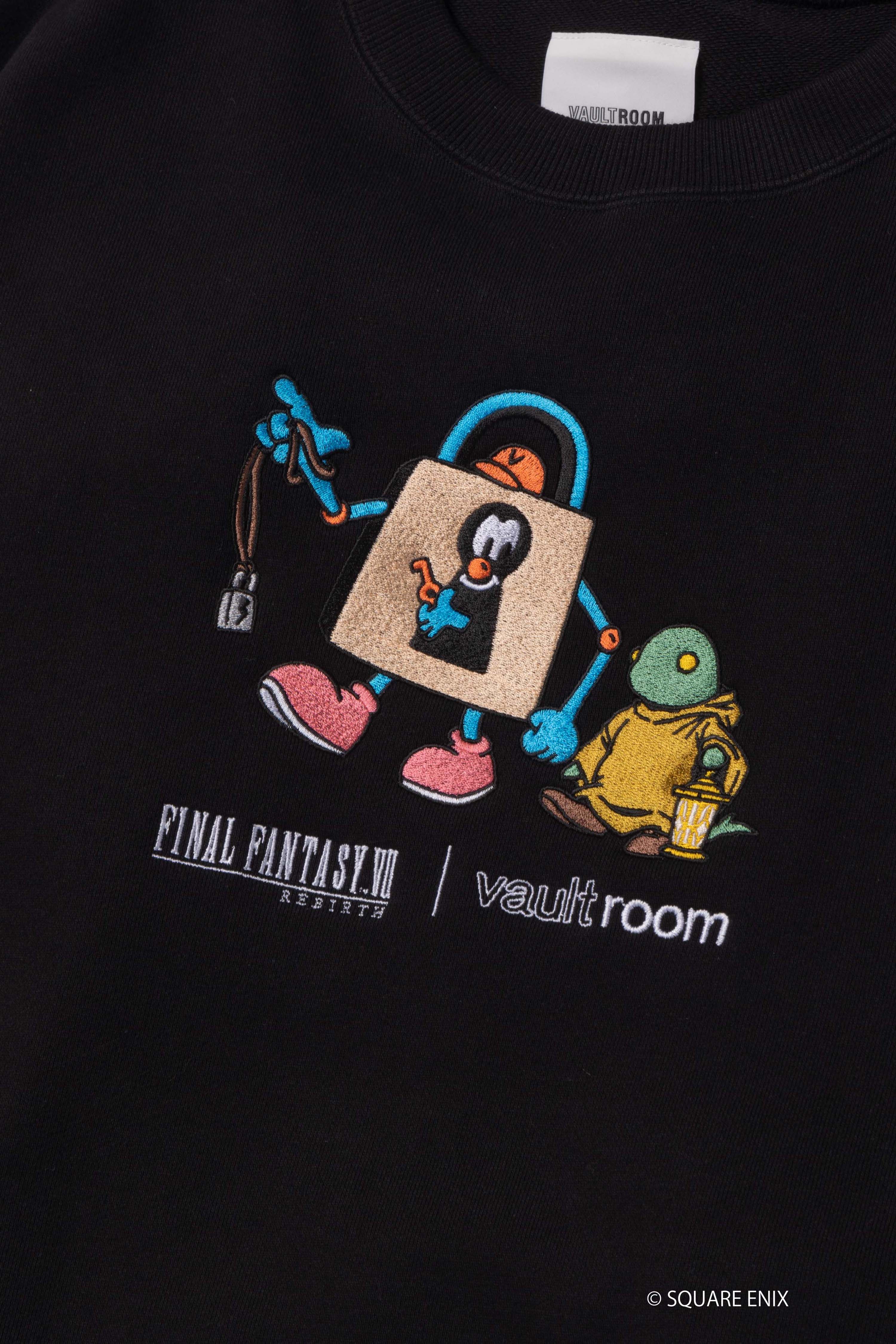 VR × TONBERRY CREWNECK 〈FFVII REBIRTH × vaultroom〉 / BLK – VAULTROOM