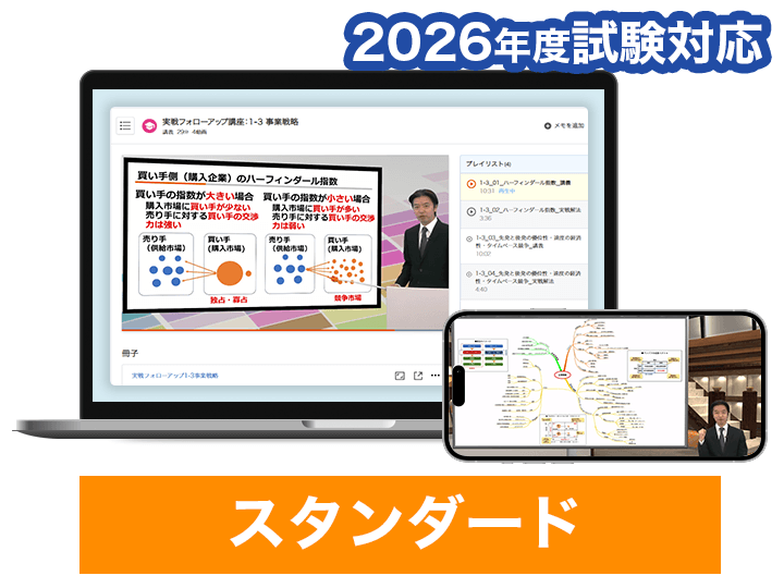スタディング 中小企業診断士講座のコース一覧