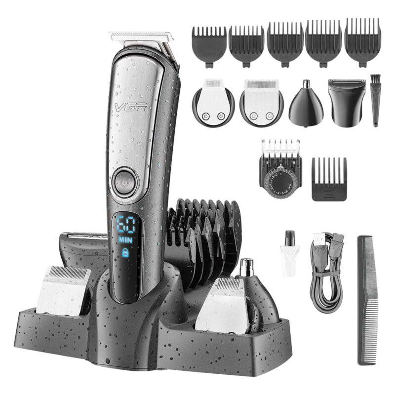 Máquina Cortar Pelo Barba Nariz Grooming 5en1 VGR V-105 Ipx6 – VGR