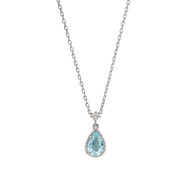 APVN163040AQ アクアマリン ドロップネックレス｜ネックレス｜ヴァン