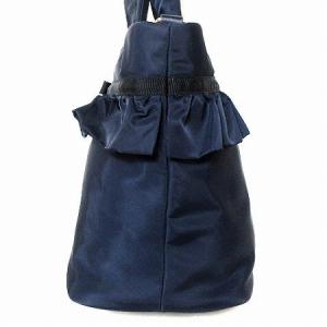 トートバッグ ショルダーバッグ 2way ナイロン リボン 紺 ネイビー 鞄