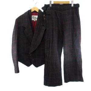 3ピース スーツ セットアップ ジャケット パンツ ベスト チェック