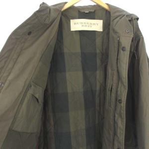 モッズコート 裏チェック 無地 コットン 99Q5652 カーキ グリーン XXL