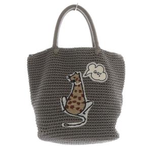 アニマル コードバッグ かごバッグ カバ柄 ハンドバッグ 黒 ブラック