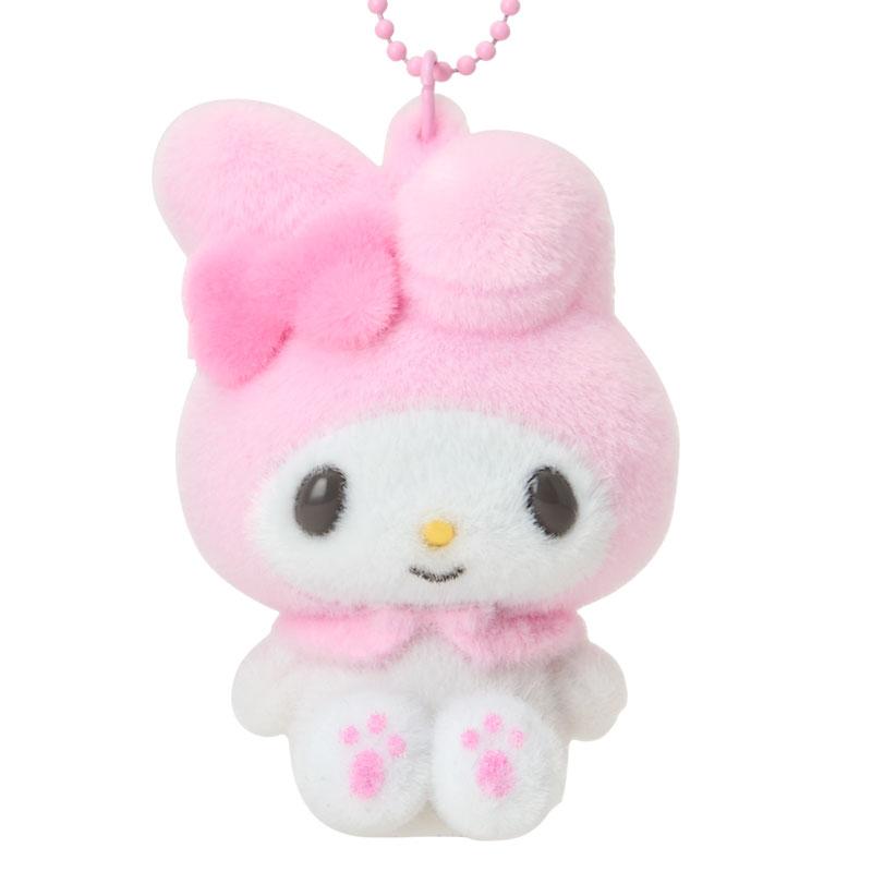My Melody Flocky Mascot Holder Keychain Sanrio Japan 2025