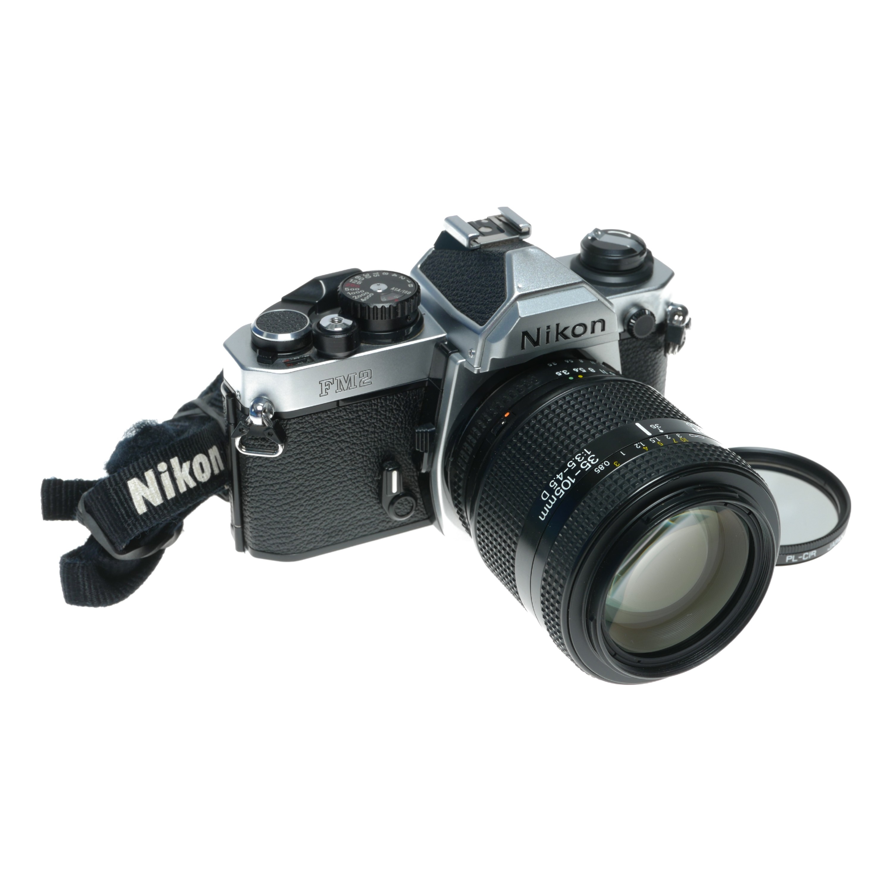 Nikon FM2 N 35mm Film SLR Camera AF Zoom Nikkor 1:3.5-4.5 35-105