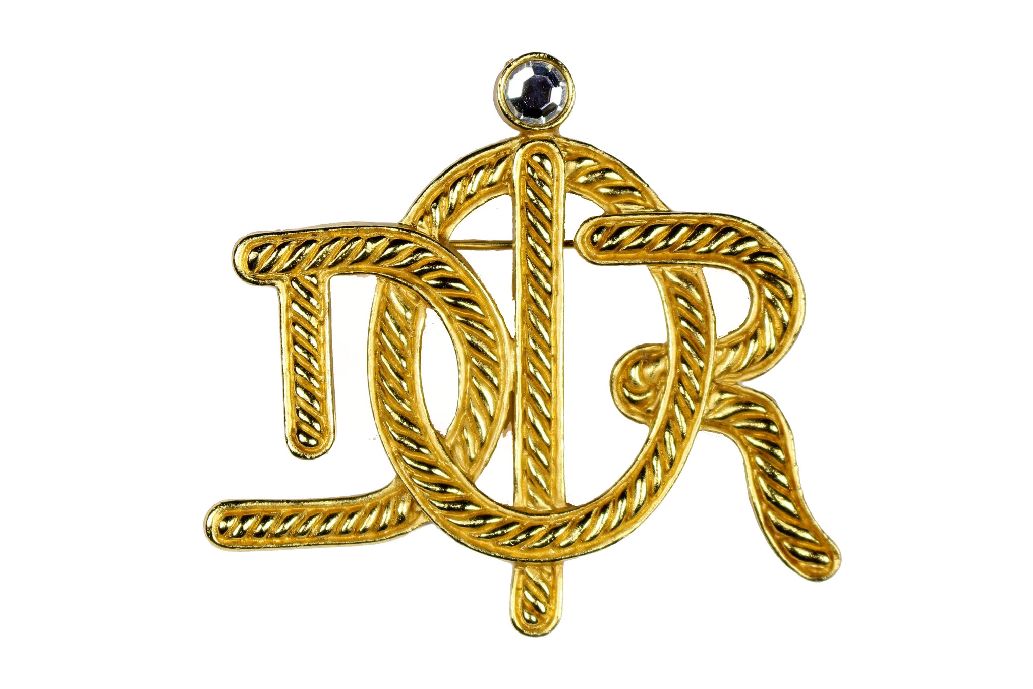 CHRISTIAN DIOR Logo rope brooch – Vintage Carwen