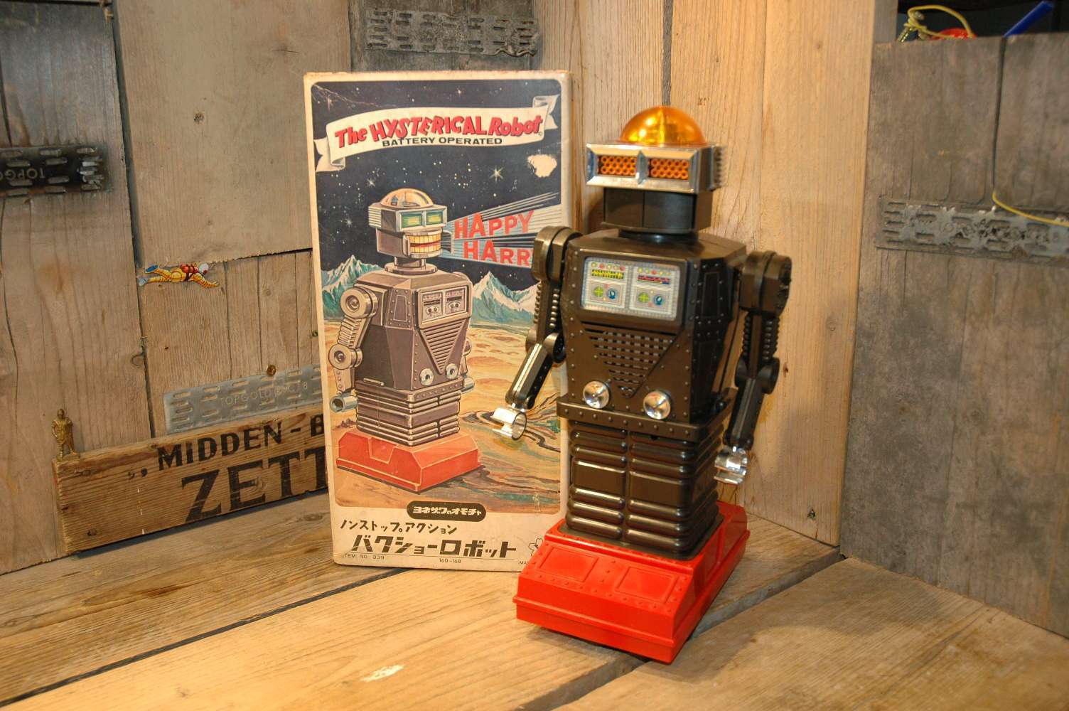 Waco / Yonezawa - The Hysterical Robot Happy Harry - Vintage Spacetoys
