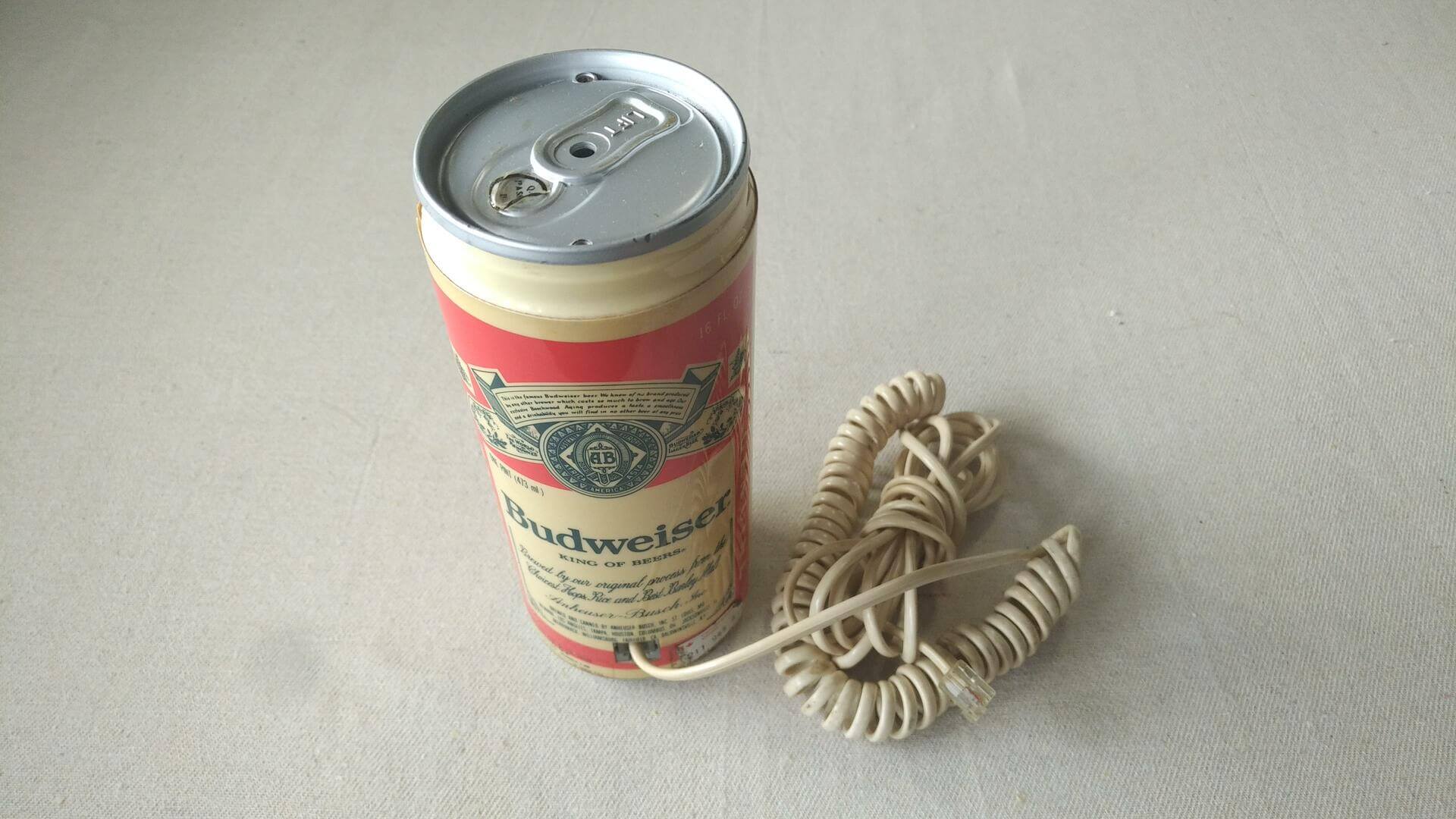 1980s Original Budweiser Beer Can Touch Tone Dial Telephone - Vinty