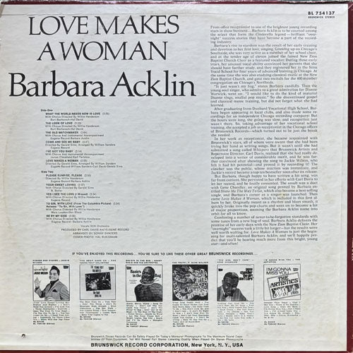 BARBARA AcKLIN / LOVE MAKES A WOMAN – VINYL CHAMBER