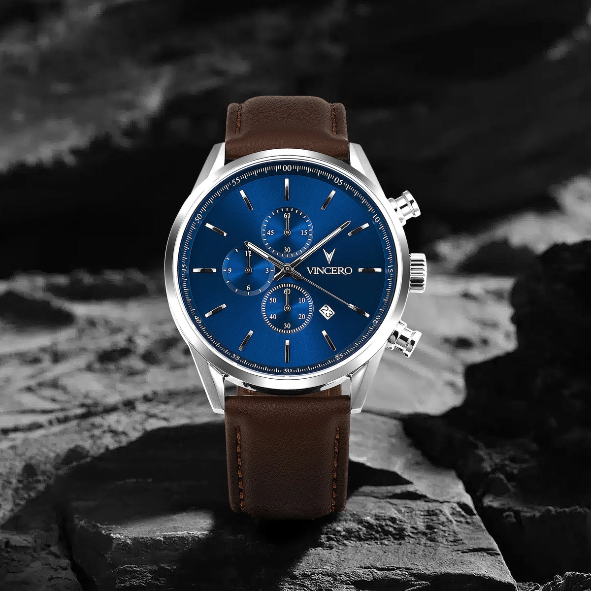 Men's Chronograph - Blue/Brown | Vincero Watches | Vincero Collective