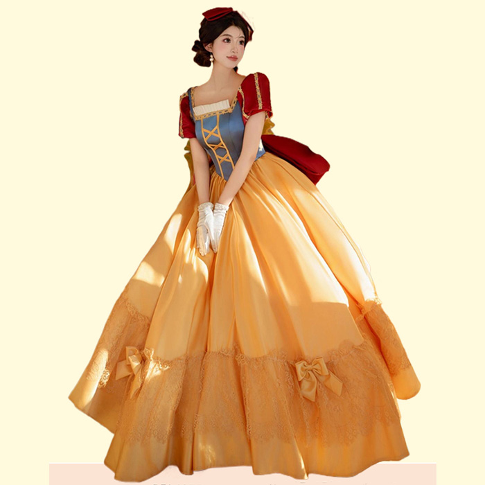コスプレ衣装 ディズニー 白雪姫 ドレス 成人式 結婚式、仮装