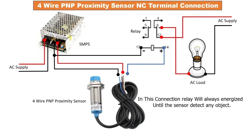 4線式近接センサーの配線図 - VIOX Electric