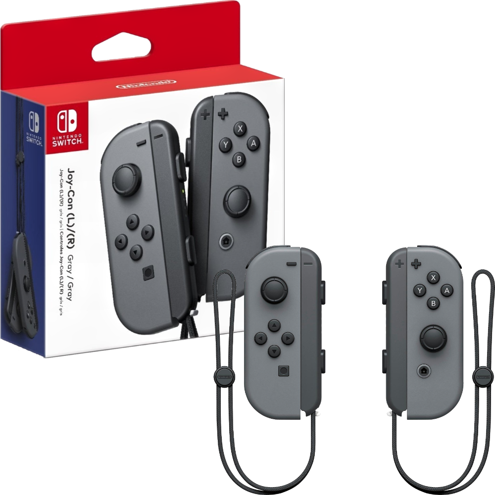 Joy-Con (L/R) Wireless Controllers (Gray) – Nintendo Switch