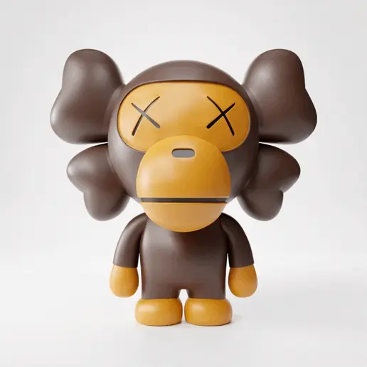 🐒 Kaws x BAPE MILO V1・ STL File for 3D printing・Cults