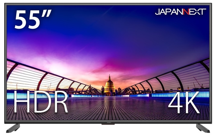 JAPANNEXT、55型HDR対応 PBP/PIP機能 4K液晶モニター『JN-V5500UHDR