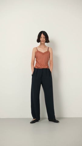 M_ | サテンキャミソール リサイクルポリエステル×レーヨン素材