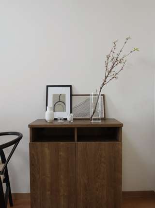 本棚上段単品。スライド式の幅120タイプ(ホワイト/ウォルナット