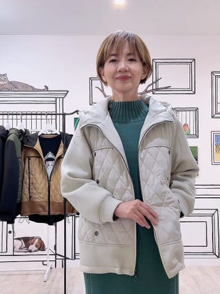 エムズ スタイル ソフトミニ裏毛 アシンメトリー切替 メロウデザイン